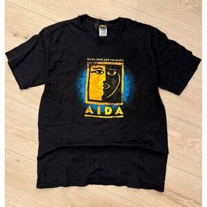 Vintage Elton John & Tim Rice's Aida On Broadway Musical T-Shirt 2000s Large